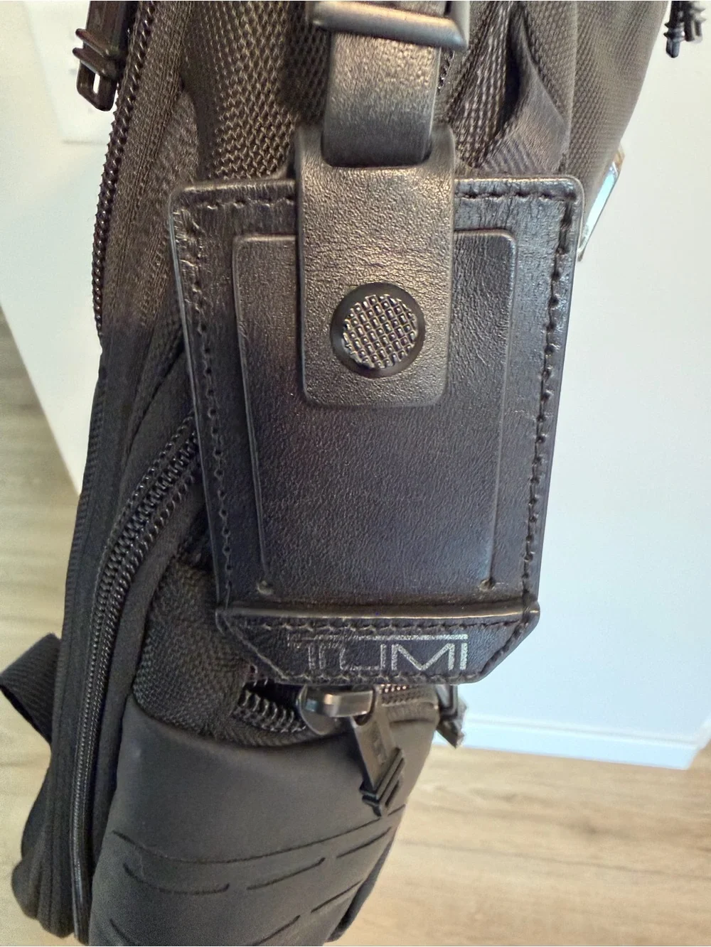 This black TUMI Alpha Bravo Navigation Backpack